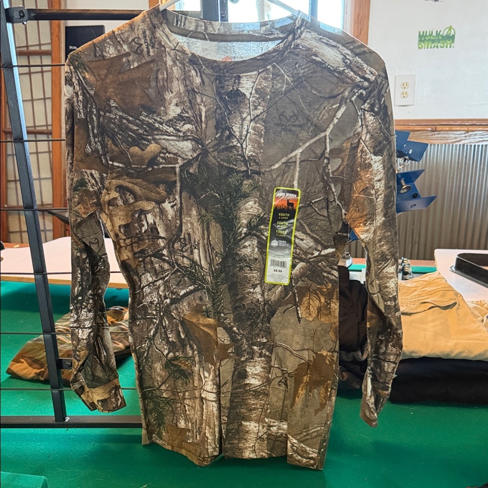 Camouflage Long Sleeve youth Shirt